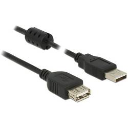 Delock USB kabel USB 2.0 USB-A zástrčka, USB-A zásuvka 2.00 m černá 84885
