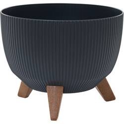 Siena Garden OSLO STRIPE LA957-82 Nádoba na rostliny polypropylen antracitová