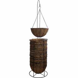 Siena Garden Cone Design J58089 Závěsný košík ocel, Kokos černá, přírodní