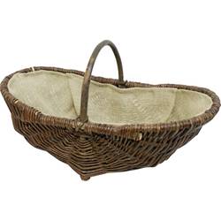 Siena Garden 01005.4/L Proutěný košík s jutou 55 x 29 x 24 cm, oválný 1 ks