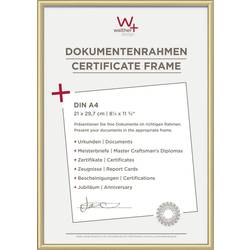 walther+ design KV130G vyměnitelný fotorámeček Formát papíru: A4 zlatá
