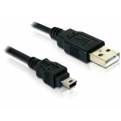 Delock USB kabel USB 2.0 USB-A zástrčka, USB Mini-B zástrčka 1.50 m černá 82252