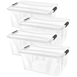 Siena HOME úložný box Anzio transparentní 21 l (š x v x h) 510 x 148 x 385 mm 4 ks