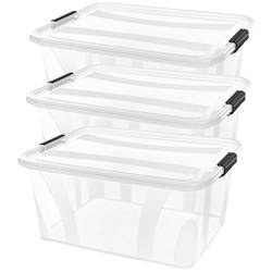 Siena HOME úložný box Anzio transparentní 21 l (š x v x h) 510 x 148 x 385 mm 3 ks