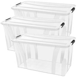 Siena HOME úložný box Anzio transparentní 32 l (š x v x h) 510 x 230 x 385 mm 3 ks