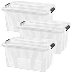 Siena HOME úložný box Anzio transparentní 14 l (š x v x h) 385 x 185 x 254 mm 3 ks