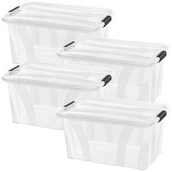 Siena HOME úložný box Anzio transparentní 14 l (š x v x h) 385 x 185 x 254 mm 4 ks