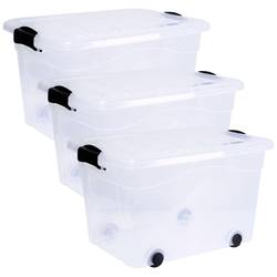 Siena HOME úložný box Anzio transparentní 60 l (š x v x h) 610 x 360 x 450 mm 3 ks