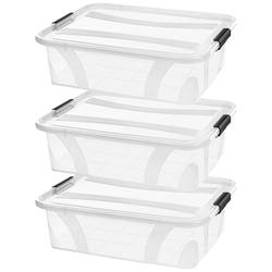 Siena HOME úložný box Anzio transparentní 7 l (š x v x h) 385 x 111 x 254 mm 3 ks