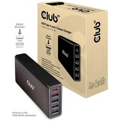 club3D Kabel USB nabíjecí hub do zásuvky (230 V) USB-C® zásuvka, USB 2.0 zásuvka A