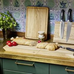 Siena HOME P41795 Krájecí prkénko s rukojetí Brescia 45°, Eiche FSC® 100%