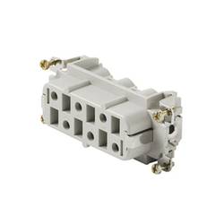 HDC insert, Female, 400 V, 35 A, No. of poles: 6, Screw connection, Size: 6
