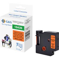 G&G páska do štítkovače vinyl Barva pásky: oranžová Barva písma: černá 19 mm 5.5 m