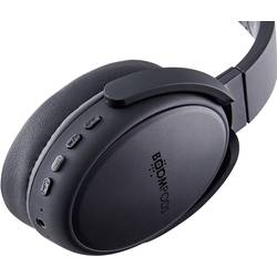 Boompods Headpods ANC sluchátka Over Ear Bluetooth® černá Potlačení hluku regulace hlasitosti, složitelná