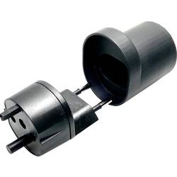Martin Kaiser 182/1/sw cestovní adaptér Fix-Adapter CH Typ 11/Konturen denzentraler Steckeransatz, IP 20, schwarz