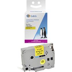 páska do štítkovače G&G BB-B-G-641 kompatibilní náhradní Brother TZe-641 Barva pásky: žlutá Barva písma: černá 18 mm 8 m
