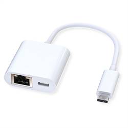 Roline USB 3.1 (Gen 2) konvertor [1x USB-C® zástrčka - 1x USB-C® zásuvka, RJ45 zásuvka]