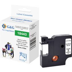 G&G páska do štítkovače vinyl Barva pásky: bílá Barva písma: černá 9 mm 5.5 m