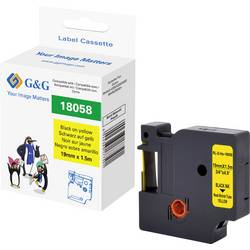 G&G páska do štítkovače polyolefin Barva pásky: žlutá Barva písma: černá 19 mm 1.5 m