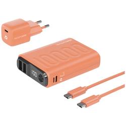 RealPower PB-10000 Power Pack powerbanka Li-Ion, 10000 mAh, USB, USB-C®, oranžová