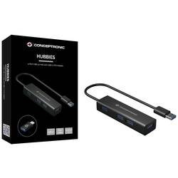 Conceptronic HUBBIES06B USB Hub 4 porty USB-A USB 3.1 Gen1 5 GBit/s černá HUBBIES06B