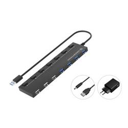Conceptronic HUBBIES09BP 7 portů USB 3.0 hub černá