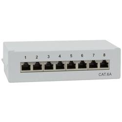 LogiLink NP0018 8 portů patch panel CAT 6A 1 U šedá