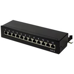 LogiLink NP0017 12 portů patch panel 483 mm (19) CAT 6 1 U černá