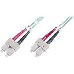 Digitus DK-2522-10/3 optické vlákno optické vlákno kabel 10.00 m tyrkysová [1x zástrčka SC - 1x zástrčka SC] 50/125 µ Multimode OM3