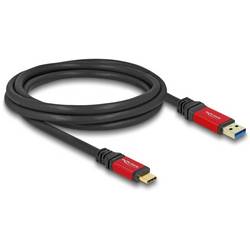 Delock USB kabel USB-A zástrčka, USB-C ® zástrčka 2.00 m černá, červená 80618