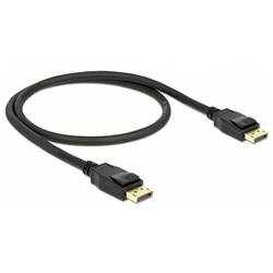 Delock DisplayPort kabel Konektor DisplayPort 50 cm černá 85506 pozlacené kontakty, kroucený , třížilový stíněný, 4K UHD Kabel DisplayPort