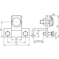 DEHN 372140 AK 6.10 KB S KBF18 35 STTZN Připojovací svorka 1 ks
