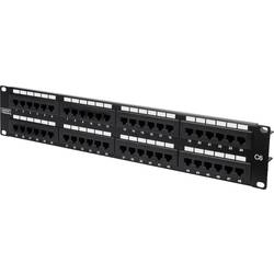 Digitus DN-91648U 48 portů síťový patch panel 483 mm (19) CAT 6 2 U černá neosazený