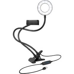 LogiLink Ring Light Ø 8,5 cm stativ na světlo Energetická třída (EEK2021) E (A - G) vč. držáku smartphonu