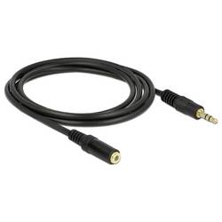 Delock 83766 audio prodlužovací kabel [1x jack zástrčka 3,5 mm - 1x jack zásuvka 3,5 mm] 2 m černá