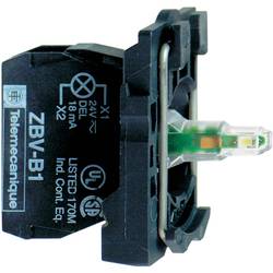 Schneider Electric ZB5AW0B11 pomocný spínač, LED kontrolka s upevňovacím adaptérem, s objímkou lampičky 1 spínací kontakt bílá bez aretace 24 V/DC, 24 V/AC 1 ks