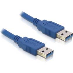 Delock USB kabel USB 3.0 USB-A zástrčka, USB-A zástrčka 1.50 m modrá 82430