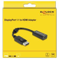 Delock 61849 DisplayPort / HDMI adaptér [1x zástrčka DisplayPort - 1x HDMI zásuvka] černá s feritovým jádrem