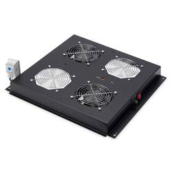 Digitus DN-19 FAN-2-B-N 19 palec 2 x větrák pro datové skříně 1 U pevná vestavba, s vypínačem Vhodné pro hloubku skříně: od 600 mm černá (RAL 9005)