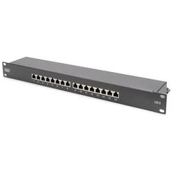 Digitus Patch-Panel 16 portů síťový patch panel 483 mm (19) CAT 6 1 U černá osazený