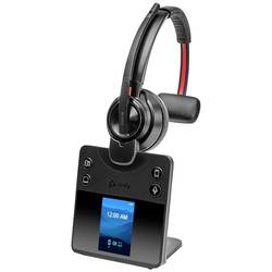 HP Poly Savi 8410 Office Monaurales DECT Sluchátka On Ear DECT, Bluetooth® mono černá Potlačení hluku Počítače