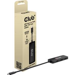 club3D USB-C® adaptér [1x USB-C® zástrčka - 3x HDMI zásuvka] CSV-1554 0.17 m