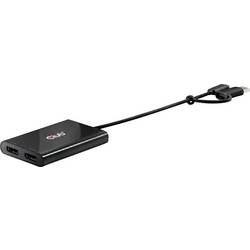 club3D USB-C® adaptér [1x USB-C® zástrčka, USB-A konektor - 2x zásuvka DisplayPort] CSV-1478 0.18 m