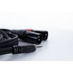 Cordial EY 1,5 WMM XLR Y adaptér [1x jack zástrčka 3,5 mm - 2x XLR zástrčka 3pólová]