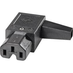 K & B 43R012111 IEC konektor C15/C16 43R zásuvka, zahnutá Počet kontaktů: 2 + PE 10 A černá 1 ks