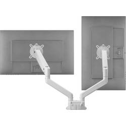 One For All Solid Dual white držák na stůl pro monitor 33 cm (13) - 88,9 cm (35) bílá nastavitelná výška, Sklopný + otočný, nakláněcí