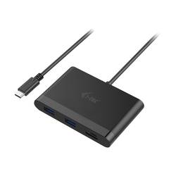 i-tec C31DTPDHDMI USB / HDMI adaptér [1x USB 3.1 zástrčka C - 4x USB 3.2 gen. 1 zásuvka A, HDMI zásuvka, USB-C® zásuvka] černá 0.13 m