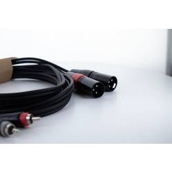 Cordial EU 1 MC XLR propojovací kabel [2x XLR zástrčka 3pólová - 2x cinch zástrčka] 1 m černá