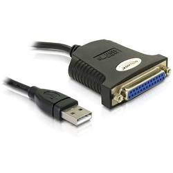 Delock USB kabel USB 1.1 USB-A zástrčka, Paralelní zdířka DB25 0.80 m černá 61330