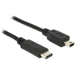 Delock USB kabel USB 2.0 USB Mini-B zástrčka, USB-C ® zástrčka 0.5 m černá 83335